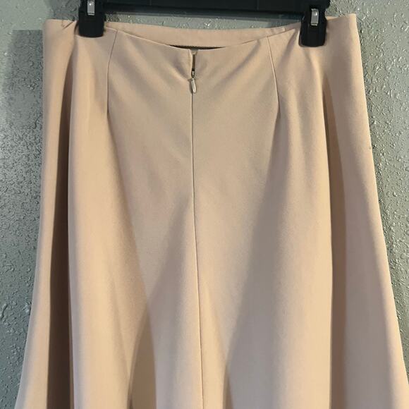 Vintage Georgio Armani Women's Beige Tulip Skirt Sz 12 100% Wool Fit and Flare - Picture 9 of 15